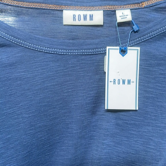 NWT ROWN Blue Long Sleeve T-Shirt - Picture 2 of 7